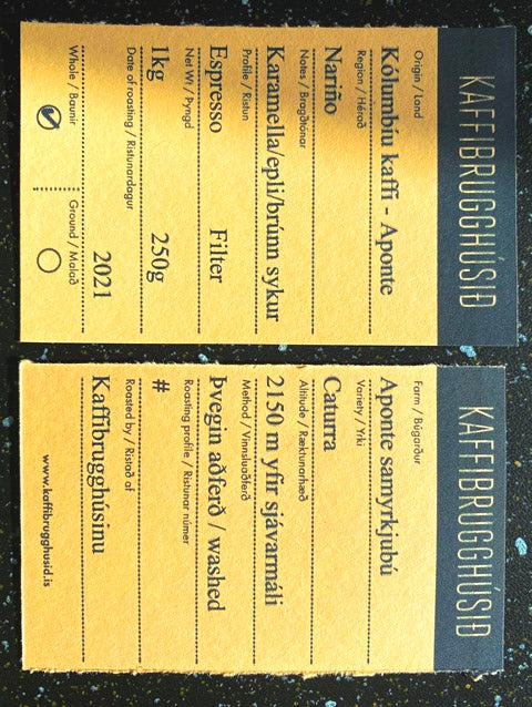 Kólumbíu kaffi - Aponte -  1kg